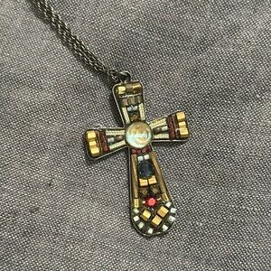Ayala Bar Medium Jeweled Cross Necklace